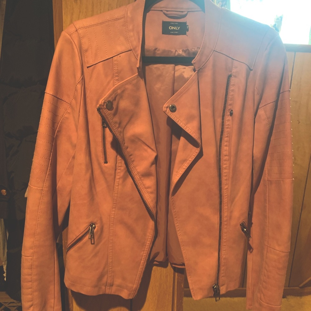 Mauve Leather Jacket